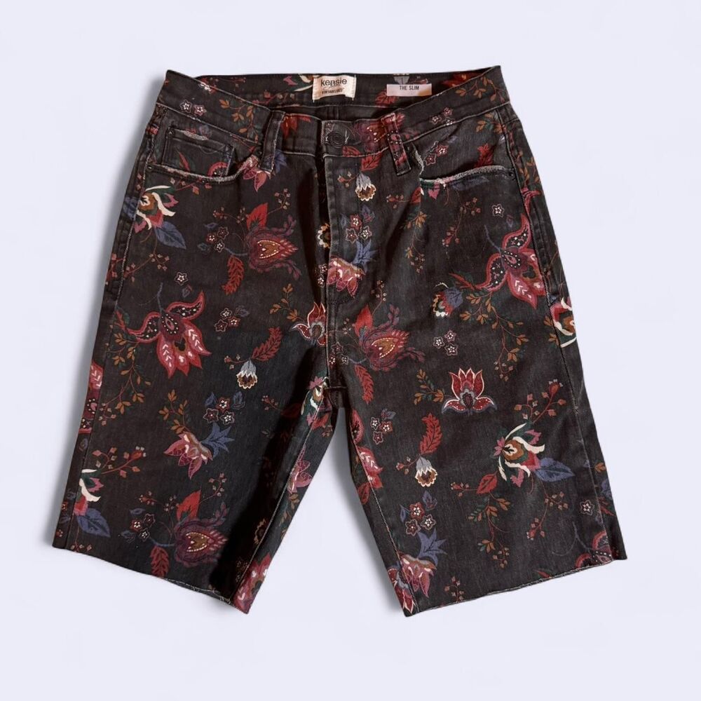 Kensie Women's Floral Bermuda Cutoff Shorts Size 6